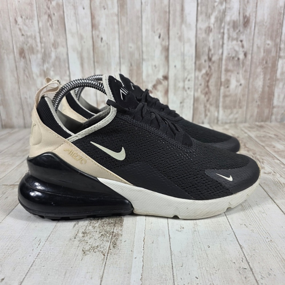 Nike Air Max 270 Womens Black White Lifestyle Sneakers AH6789-010 Size 8